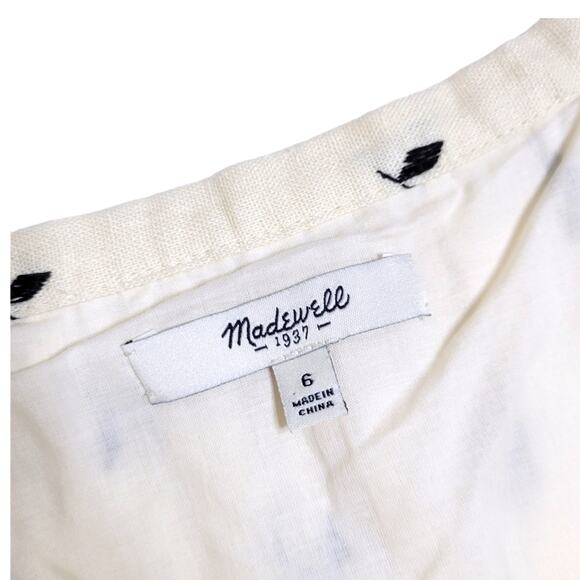 Madewell Lightstitch Linen Cotton A-line Circle Skirt Size 6 - Picture 2 of 8